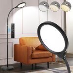 Lampadaire sur pied salon, 12w led lampe de lecture, dimmable tempratures de couleur et luminosit, ...