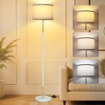Lampadaire sur pied salon, 3 tempratures de couleur avec 9w ampoule & interrupteur a pied, lampe de ...