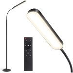 Lampadaire sur pied salon, lampadaire led 15w / 1500lm avec t�l�commande et contr�le tactile, minuterie ...