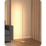 Lampadaire sur pied salon led a intensit variable en continu, lumire blanc chaud 3000k, lampadaire ...