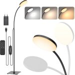 Lampadaire avec t�l�commande [3 couleurs & 10 luminosit�s] lampes de lecture led fines sur pied, lampadaire ...