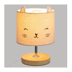 Lampe abat - jour chat h 21 cm chambre d'enfant