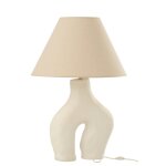 Lampe a poser avec abat jour en papier mach�