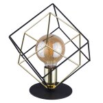 Lampe a poser alambre 1 lampe, dor�e / noire