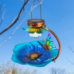 Lampe d'alimentation solaire en m�tal pour oiseaux, en fer forg�, suspension de fleurs, ornement, accessoires ...