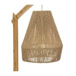 Lampe a poser en arc palm - hauteur 55 cm - beige