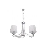 Lampe baeza 3xe14 chrome blanc abat - jour regx52x52 cm
