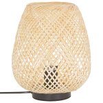 Lampe a poser en bambou clair 30 cm bomu