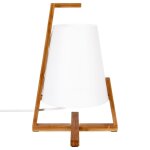 Lampe a poser en bambou life - h. 31, 5 cm - blanc