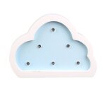 Lampe en bois enfant nuage - h. 9 cm - bleu Lampe en bois enfant nuage - h. 9 cm - bleu