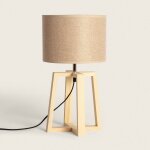 Lampe a poser bois korsade beige