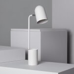 Lampe de bureau flex m�tal waal avec porte - crayons blanc