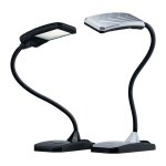 Lampe de bureau plastique noir hauteur maxi. 380 mm pied avec led hansa