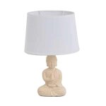 Lampe c�ramique bouddha beige 34 cm