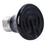 Lampe chauffante infrarouge pour animaux domestiques, 50 w, e27, emetteur c�ramique noir, 220 - 230 v ...