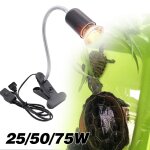 Lampe chauffante pour reptile, 25 / 50 / 75w, pince a temprature rglable, ampoule uva uvb, pour aquarium, ...
