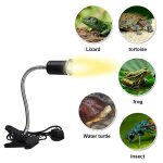 Lampe chauffante pour reptiles et amphibiens, 50 w, avec base longue et rotation a 360