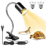 Lampe chauffante pour reptiles avec minuterie et gradation, lampe chauffante avec pince pour tortues, ...