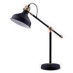 Lampe de chevet bureau a led chic eclairage moderne noir dor�e mia teamson home vn - l00061 - eu