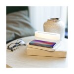 Lampe de chevet chargeur induction fast charge blanc