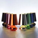 Lampe de chevet cindy avec led, bleu m�tallique