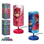Lampe de chevet cylindre pjmasks pour enfant chambre en rouge ! lq2109