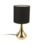 Lampe de chevet design touch - h. 32 cm - noir
