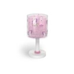 Lampe de chevet enfant - dalber - unicorns - led - rose