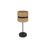 Lampe a poser colet 1xe14 noir / bois clair 43x18x18 cm