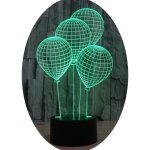 Lampe de d�coration 3d ballon gonflable ampoules led 7 couleurs tactile usb 5v yonis