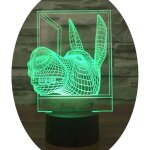 Lampe cr�ative 3d forme ane ampoules led 7 couleurs tactile usb yonis