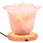 Lampe en cristaux de quartz rose et sel