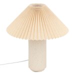Lampe cylindre en c�ramique - h. 38 cm - beige