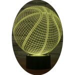 Lampe de d�coration 3d ballon de basket led 7 couleurs 0. 5w interrupteur tactile yonis