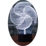 Lampe d�corative 3d moulin eolienne luminaire led 7 couleurs tactile abs yonis