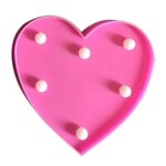 Lampe d�corative forme de coeur led 50000 heures pi�ce int�rieure rose yonis