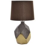 Lampe dolomite arrondie dor�e 60 cm
