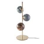 Lampe a poser dor� et verre estamp�