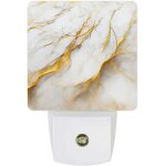 Lampe a economie d'�nergie en pierre de marbre blanc, rayures dor�es, pour cuisine, chambre a coucher, ...