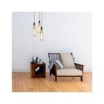 Lampe elio 3xe27 marron / ambre ampoules incluses 24w 3000k 1920lm regx30x30 cm