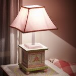 Lampe enfant cracked rose chevet bureau veilleuse chambre b�b� fille w - 5069ge