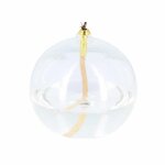 Lampe a huile verre meche 10x10. 5cm transparent
