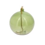 Lampe a huile verre meche 10x10. 5cm vert pistache