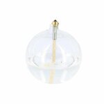 Lampe a huile verre meche 8x8. 5cm transparent