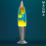 Lampe a lave - magma - fus�e - bleu - 34x9x9 cm - 25w - int�rieur