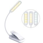 Lampe de lecture rechargeable, liseuse lampe clip 9 led, gradation progressive & 3 modes de couleur (blanc ... Lampe de lecture rechargeable, liseuse lampe clip 9 led, gradation progressive & 3 modes de couleur (blanc ...