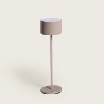Lampe a poser led 2w portable avec batterie usb rechargeable mounka round. taupe