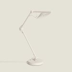 Lampe a poser led 8w m�tal evian blanc cass�