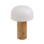 Lampe led en bambou naturel forme champignon  3 tons de lumi�re