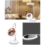 Lampe led de bureau dimmable - miroir int�gr� - 3 modes d'�clairage 100 lm rechargeables - fonction tactile ...